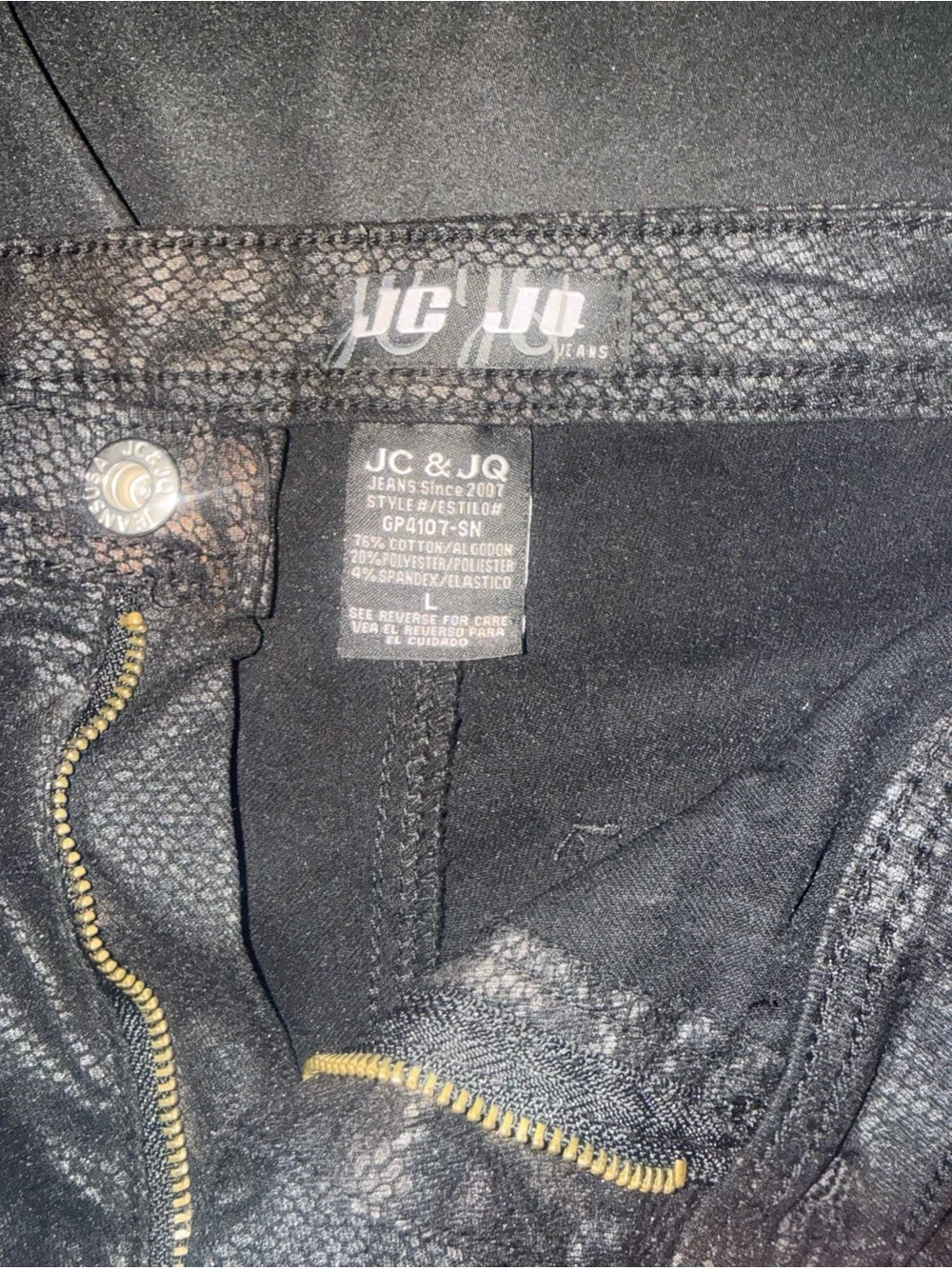 JC&JQ Men's Black Textured Slim Pants
